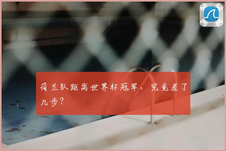 荷兰队距离世界杯冠军，究竟差了几步？