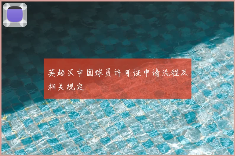 英超买中国球员许可证申请流程及相关规定