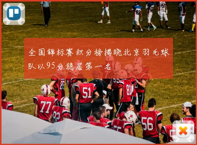 全国锦标赛积分榜揭晓北京羽毛球队以95分稳居第一名